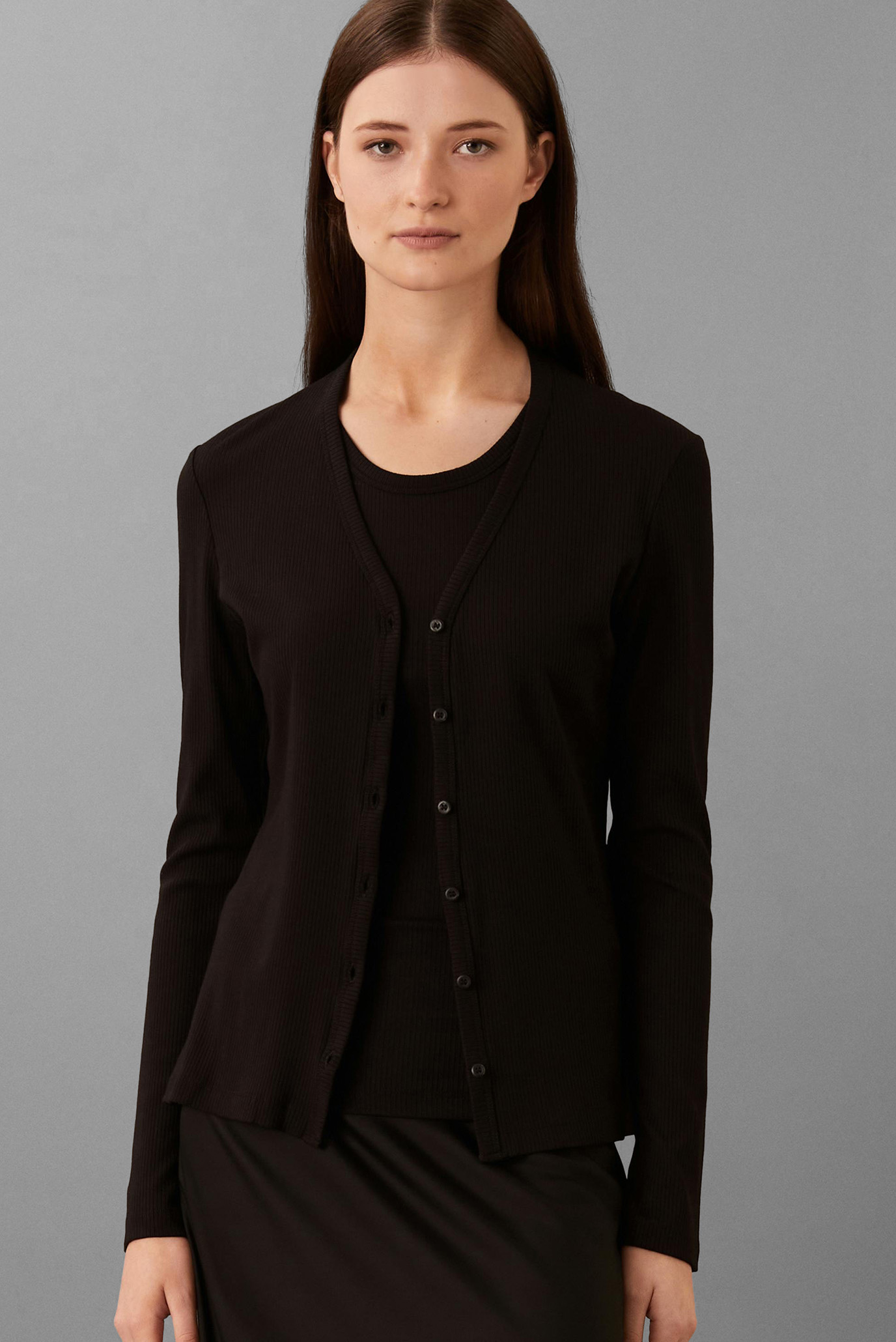 Кардиган MODAL RIB V-NK LS CARDI 1
