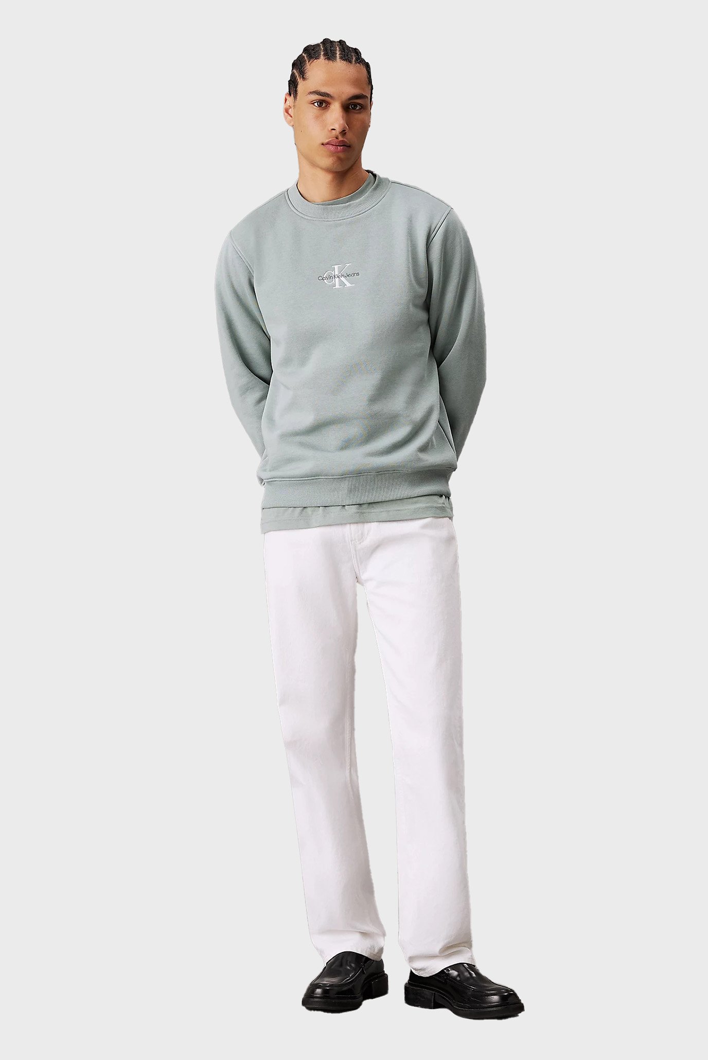 Мужской серый свитшот MONOLOGO CREW NECK 2