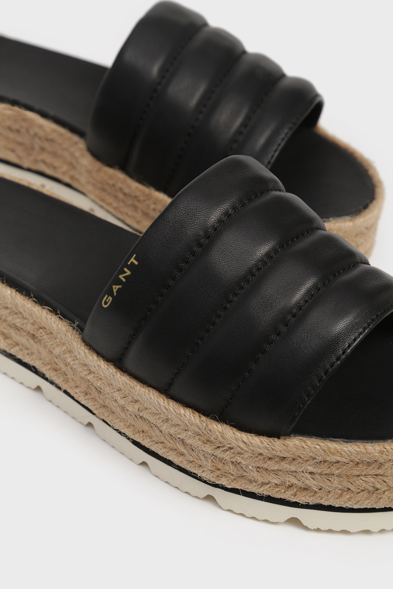 Женские черные кожаные слайдеры CAPE CORAL 5