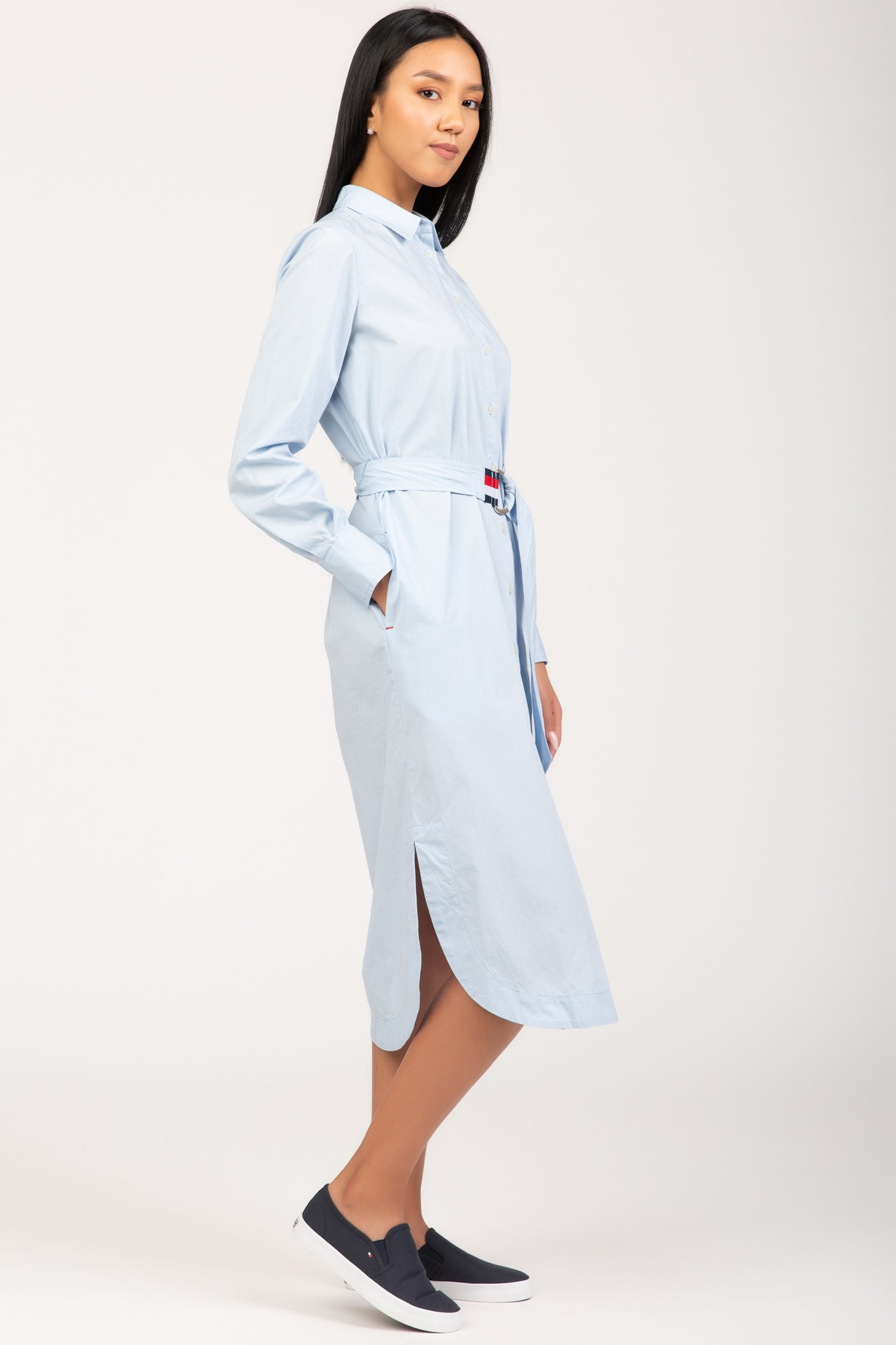 Платье POPLIN MIDI SHIRT DRESS LSTommy Hilfiger Платье POPLIN MIDI SHIRT DRESS LS 2