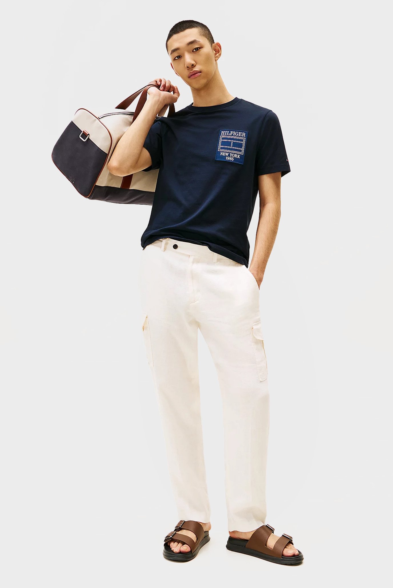 Мужская темно-синяя футболка HILFIGER OUTLINE FLAGTommy Hilfiger Мужская темно-синяя футболка HILFIGER OUTLINE FLAG 3