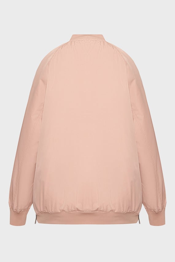 Женский персиковый бомбер LONG BOMBER