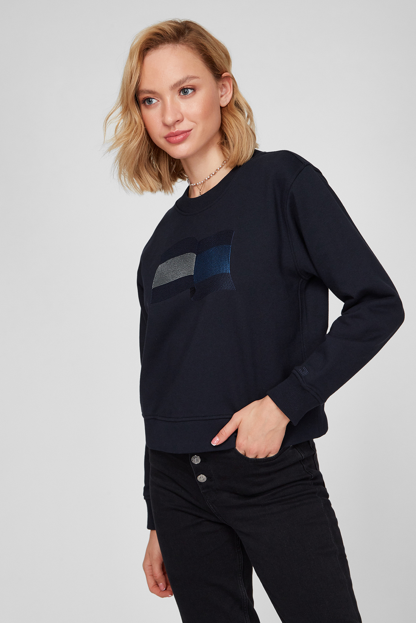 Женский темно-синий свитшот ICON REGULAR C-NKTommy Hilfiger Женский темно-синий свитшот ICON REGULAR C-NK 7