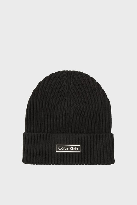 Шапка PATCH CHUNKY RIB COTTON BEANIE Calvin Klein Шапка PATCH CHUNKY RIB COTTON BEANIE Calvin Klein