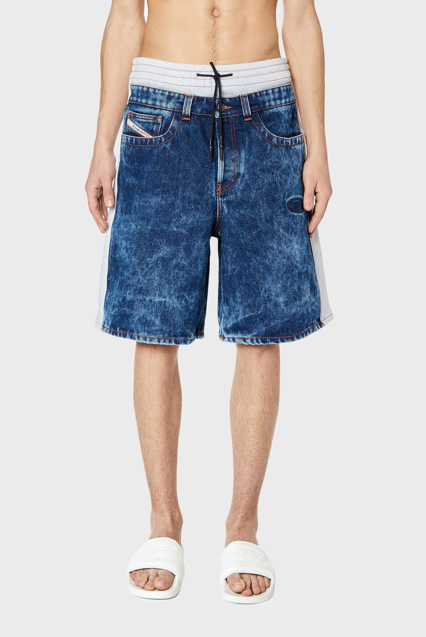 Мужские синие джинсовые шорты D-BYXO 6