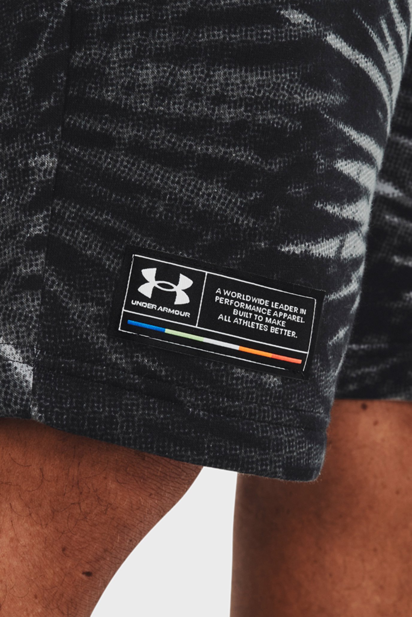 Мужские темно-серые шорты с узором UA Rival Flc Sport Palm Sts Under Armour Мужские темно-серые шорты с узором UA Rival Flc Sport Palm Sts 7