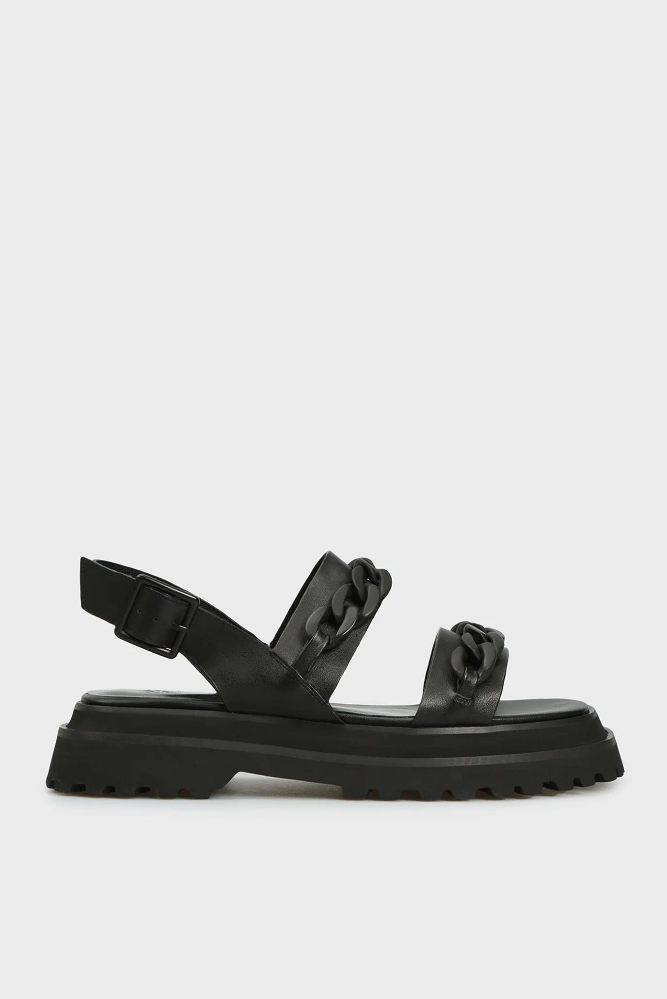 Женские черные кожаные сандалии Sicilia 6