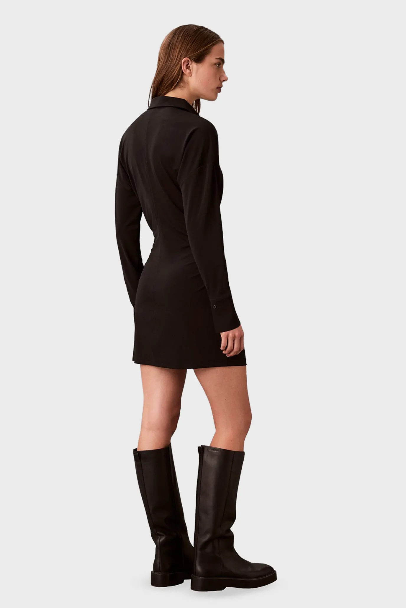 Платье LS CREPE JERSEY POLO MINI DRESS 4