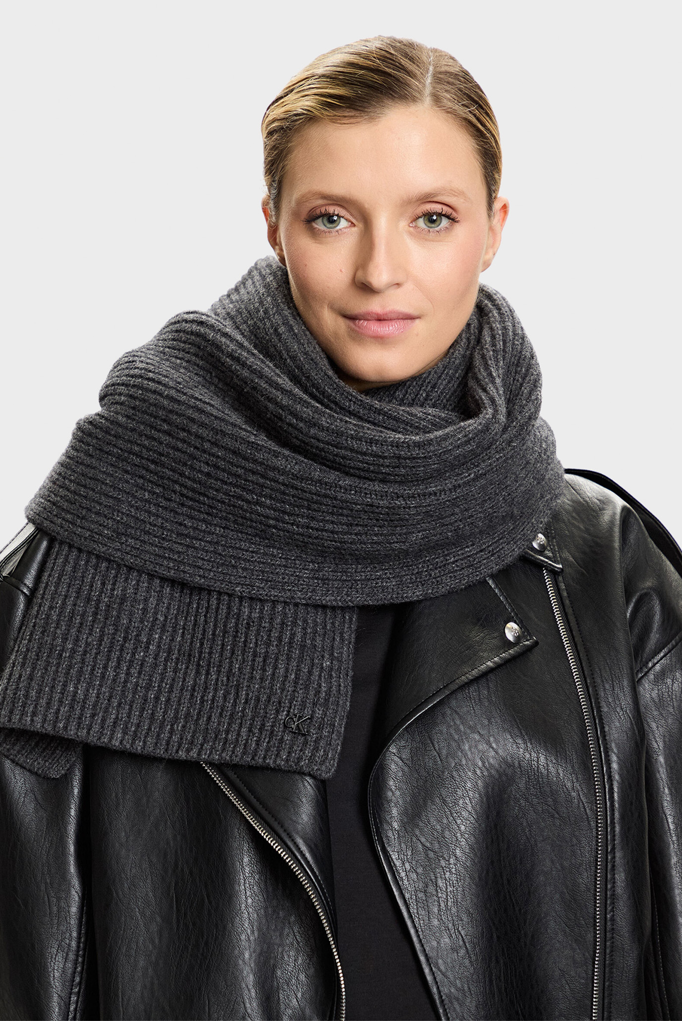 Шарф CK METAL WOOL RIB SCARF 2