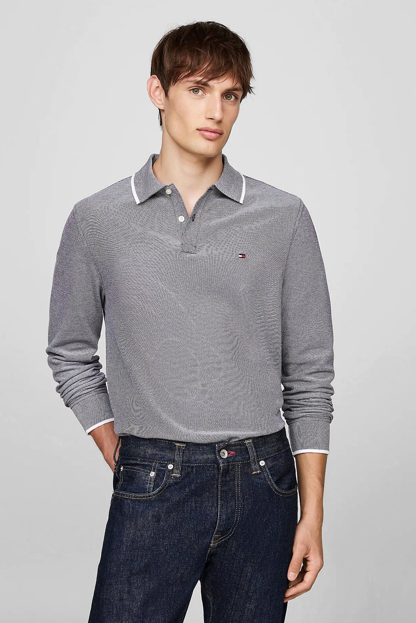 Поло с длинным рукавом/L/S OXFORD TIPPED REG POLO 1