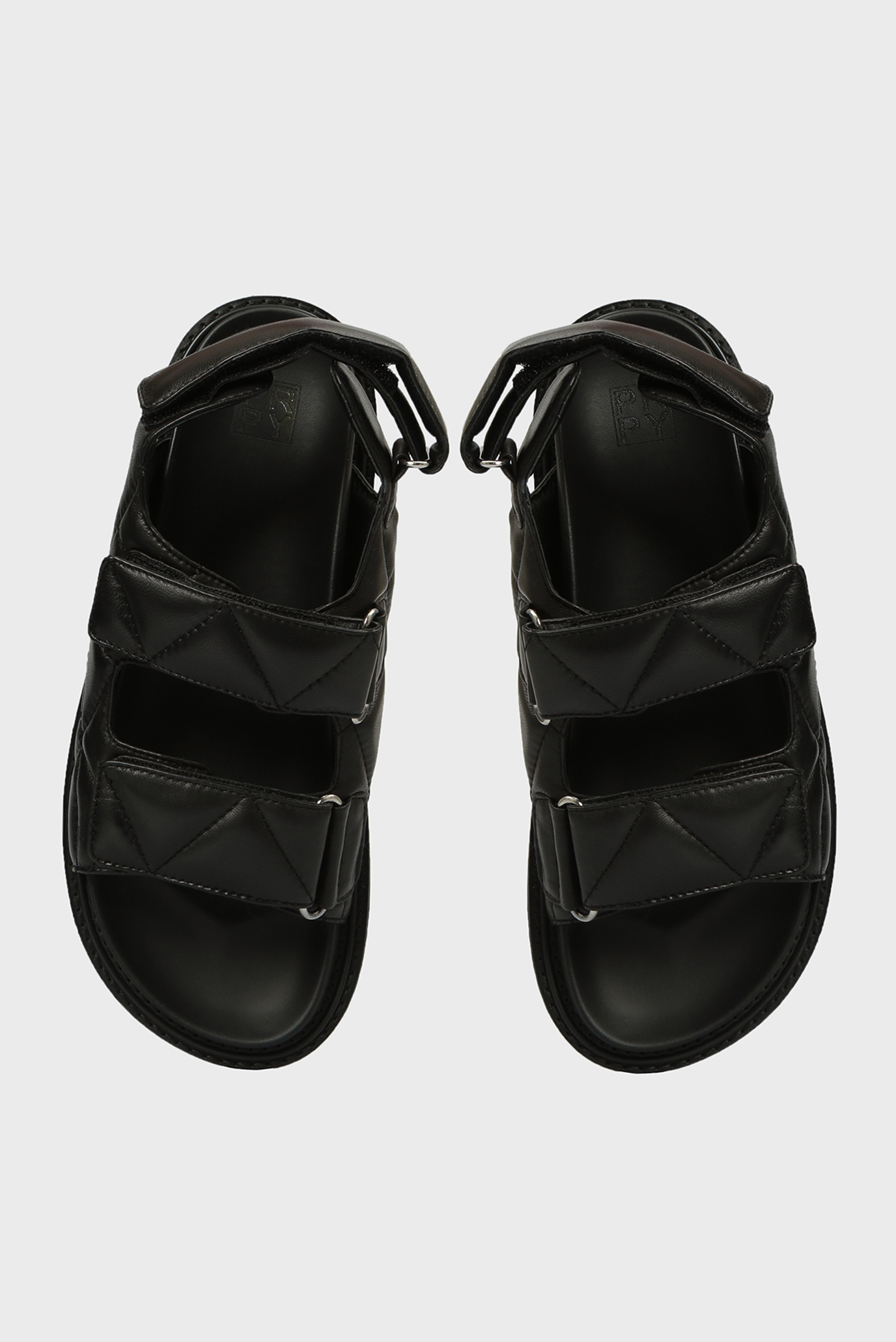 Женские черные кожаные сандалии Riviera 9