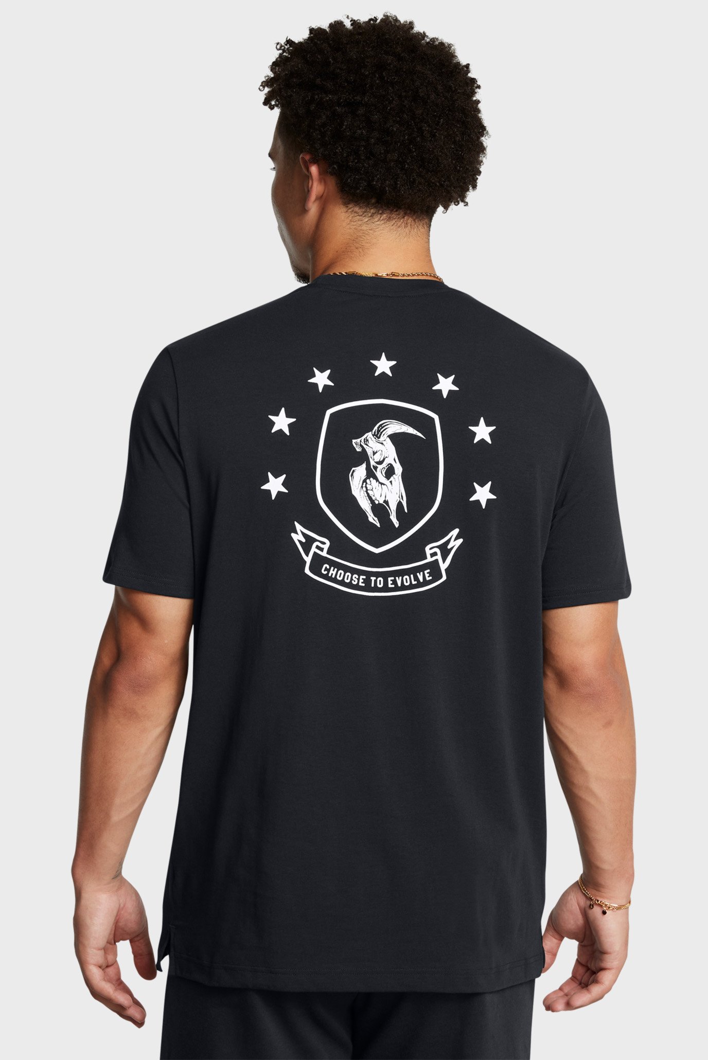 Мужская черная футболка UA Pjt Rck SS BOH 2