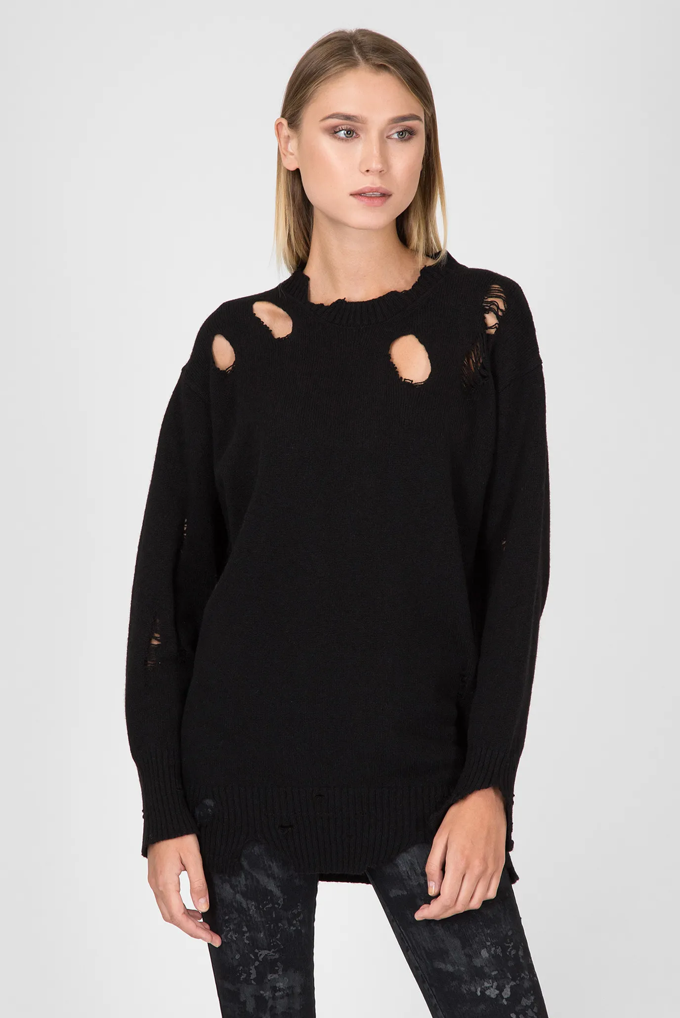 Женский черный джемпер 6