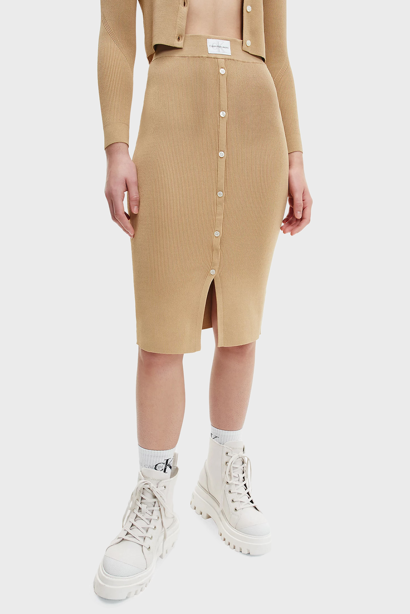 Женская бежевая юбка BADGE KNITTED 6