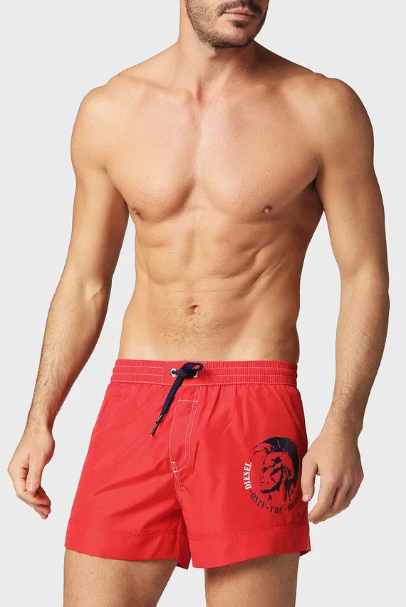 Мужские красные плавательные шорты Diesel
