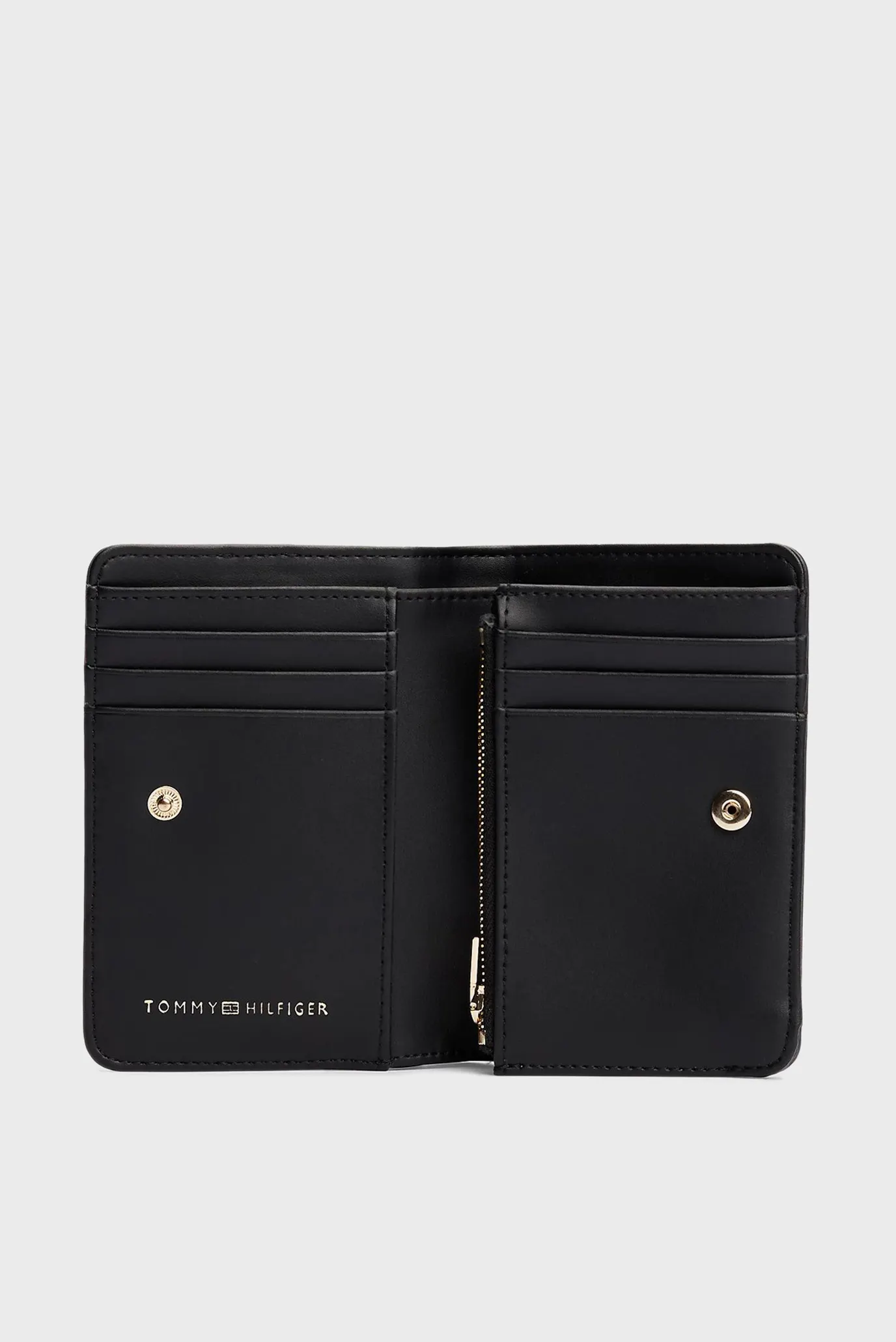 Женский черный кошелек TH HERITAGE SLIM MED WALLET 4