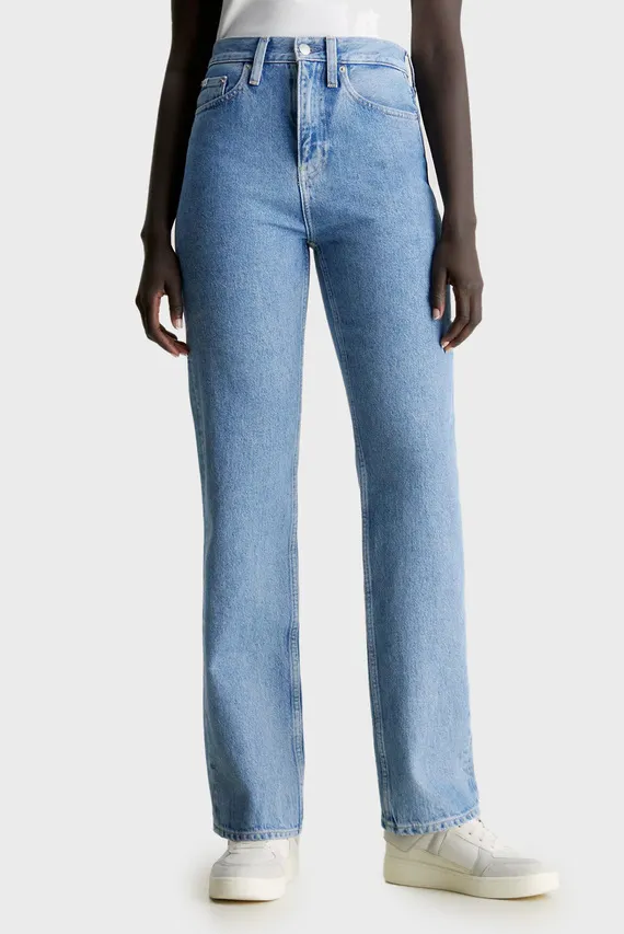 Женские голубые джинсы HIGH RISE STRAIGHT Calvin Klein Jeans