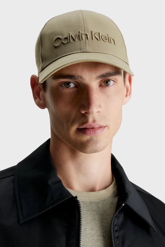 Мужская оливковая кепка CALVIN EMBROIDERY