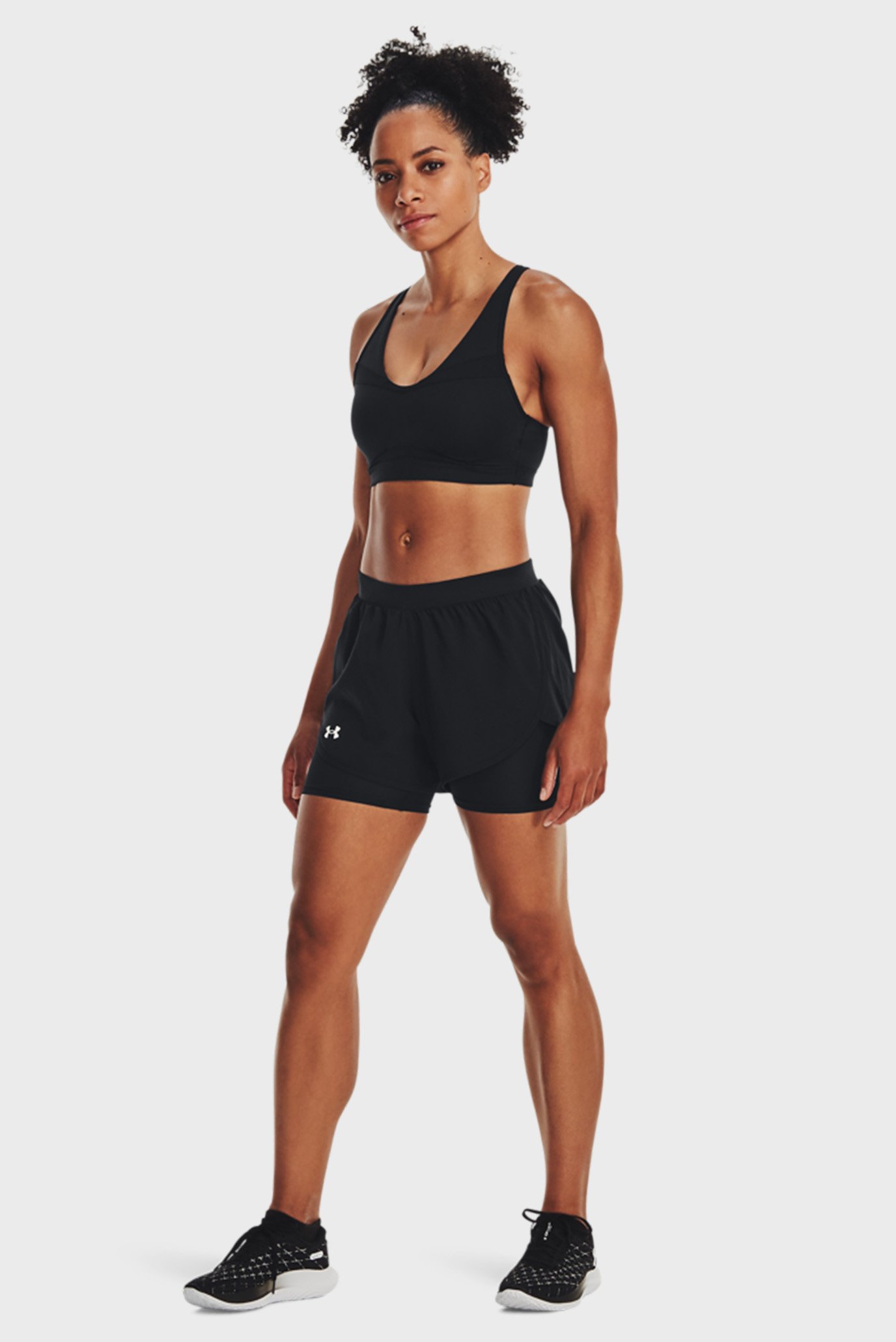 Женские черные шорты UA Fly By Elite 2-in-1 Short 10