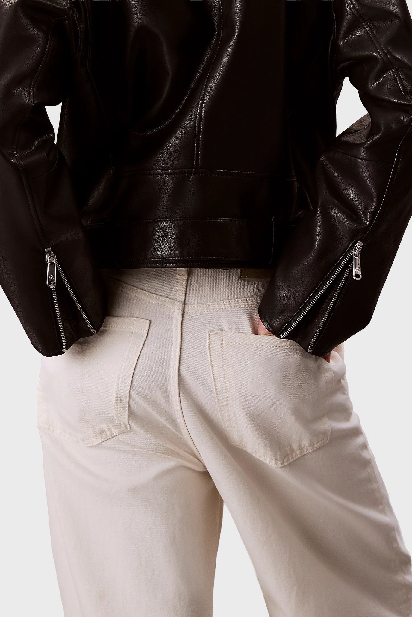 Куртка кожаная/FAUX LEATHER MOTO JACKET W/BELT 6