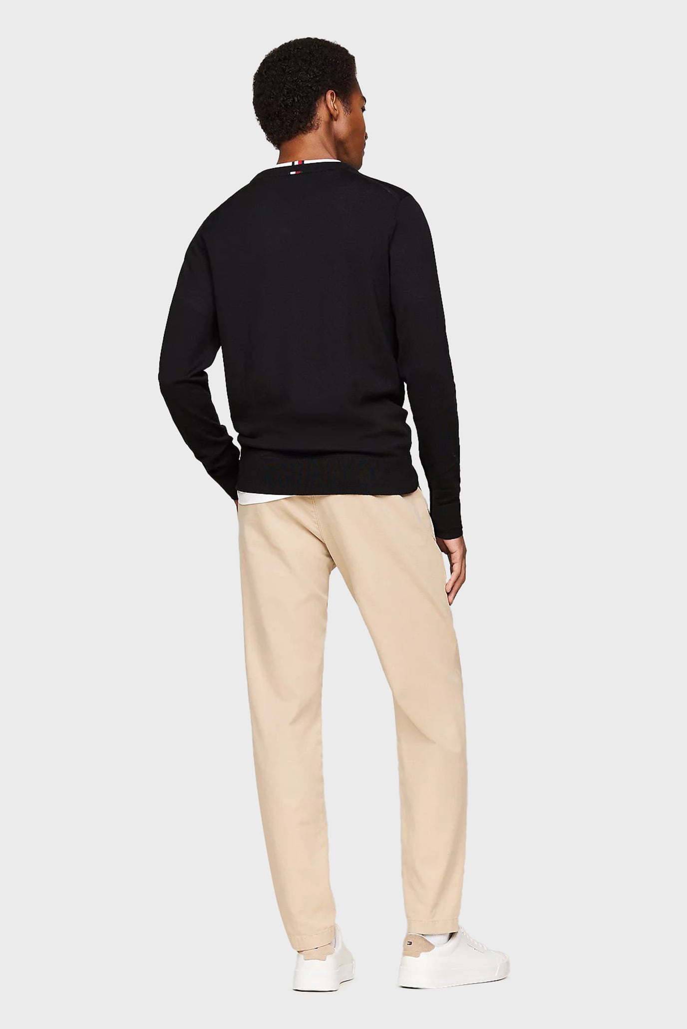 Мужской черный шерстяной джемпер FINE GAUGE MERINO CREW NK 8