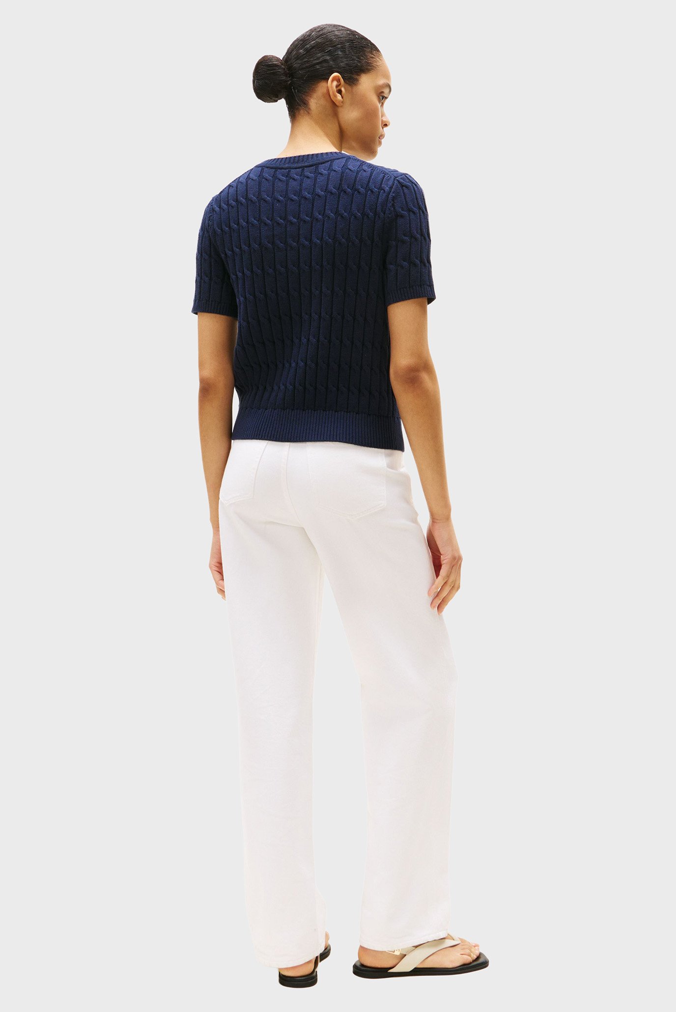 Свитер/CO CABLE MID GG S/S C-NK SWT 3