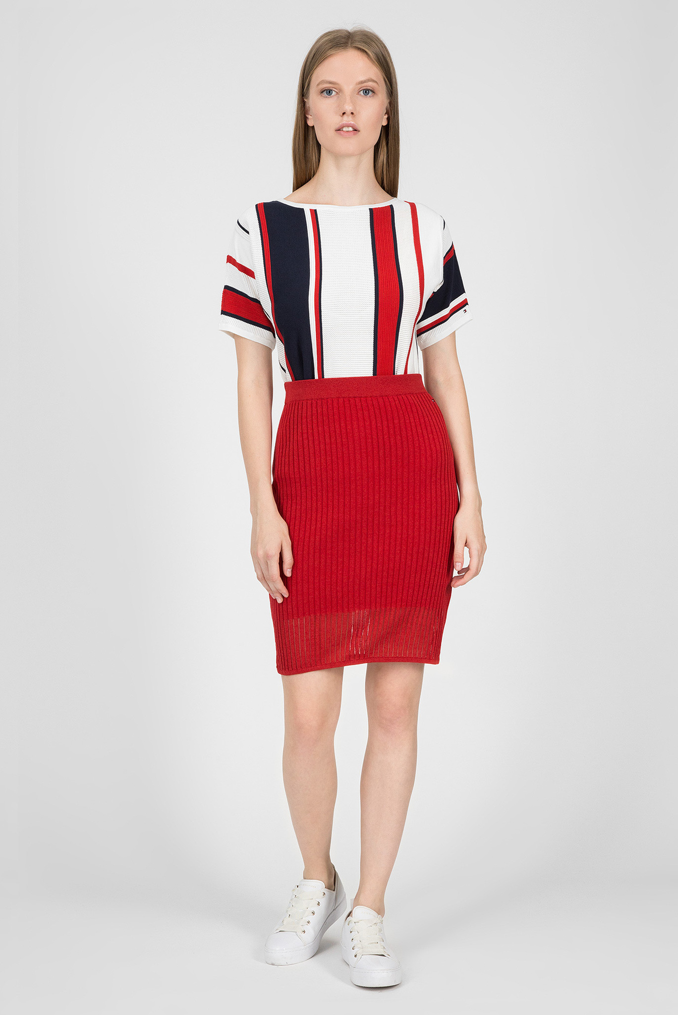 Женская красная юбка 5