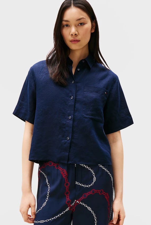 Рубашка с коротким рукавом ESS LINEN RELAXED S S SHIRT