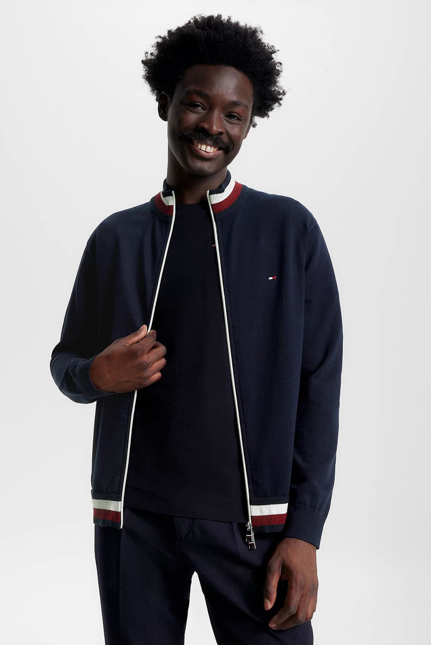 Свитер GLOBAL STRIPE DETAIL ZIP THROUGH 1