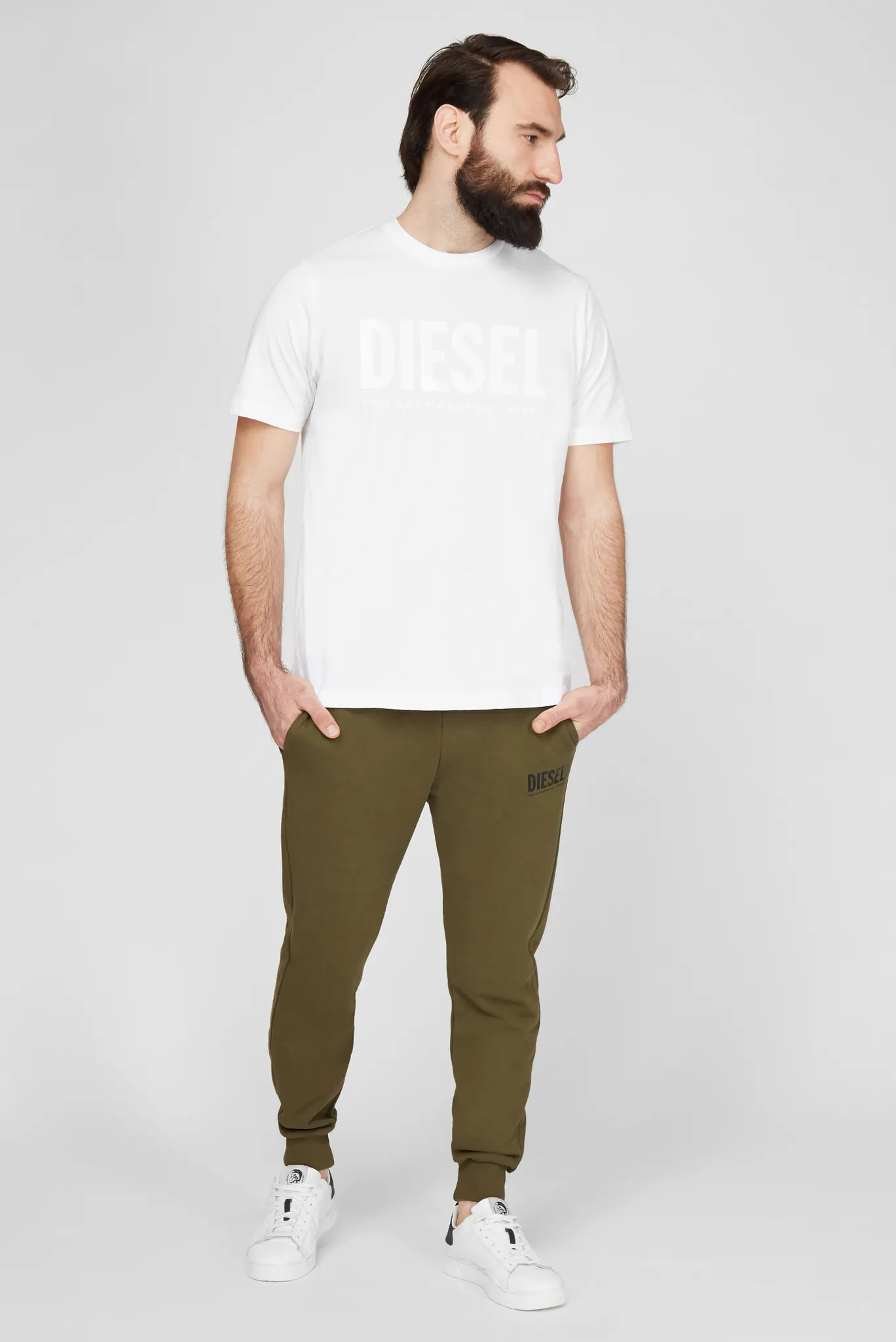 Мужские зеленые спортивные брюки P-TARY-LOGO 2