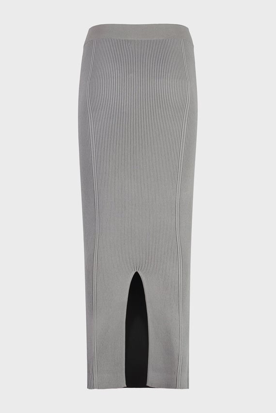 Женская серая юбка TWO TONE RIB COLUMN