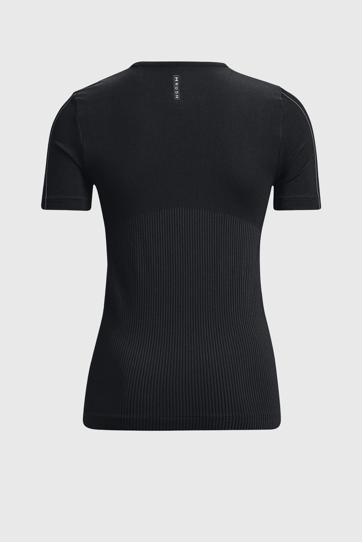 Женская черная футболка UA Rush Seamless SS 6