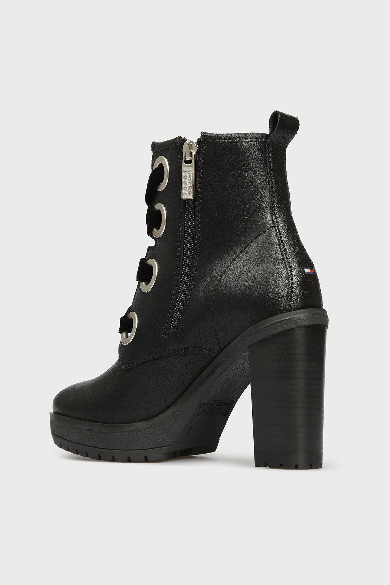 Женские черные кожаные ботильоны 3