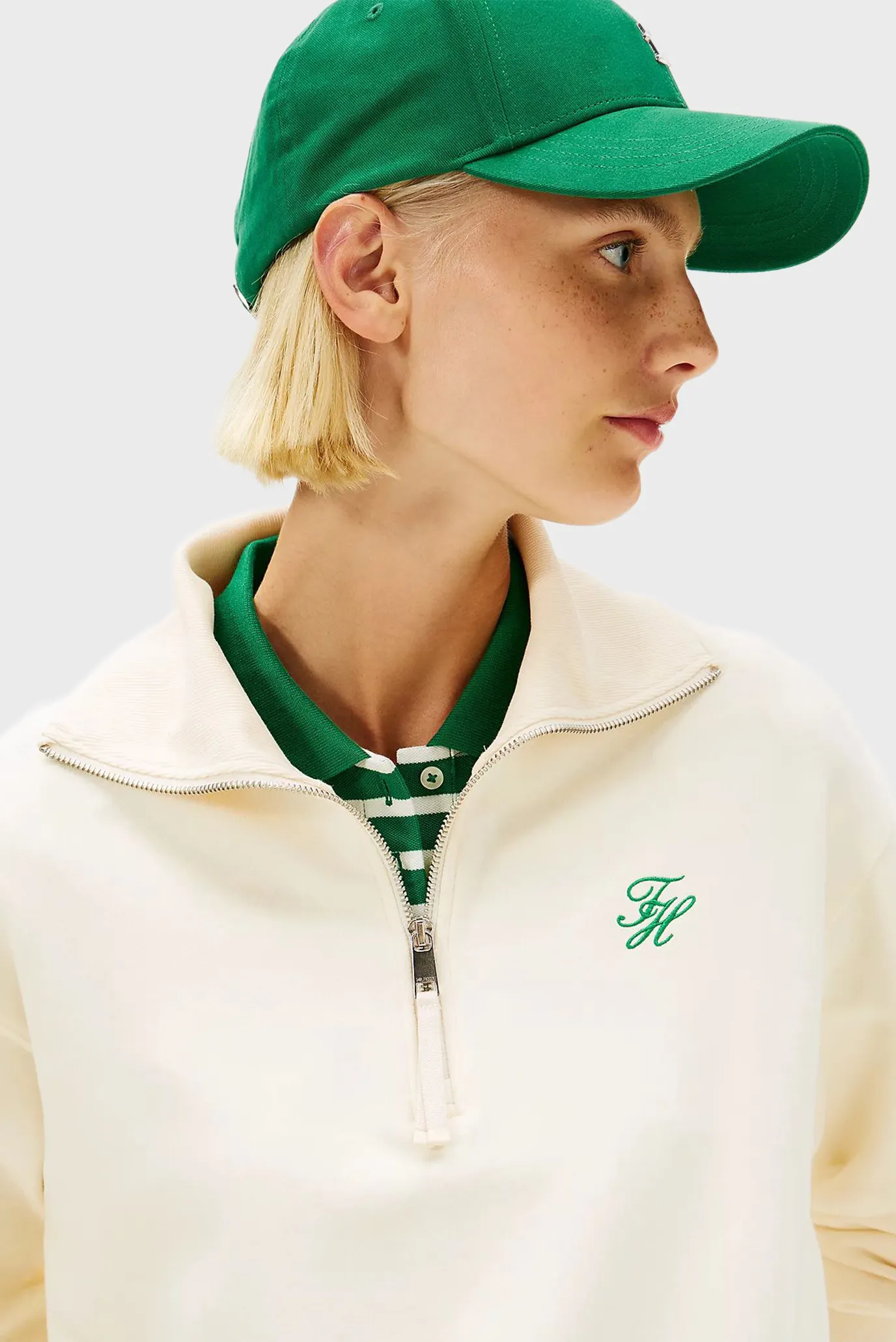 Свитшот TH SCRIPT HALF ZIP TERRY SWTSHRT 4