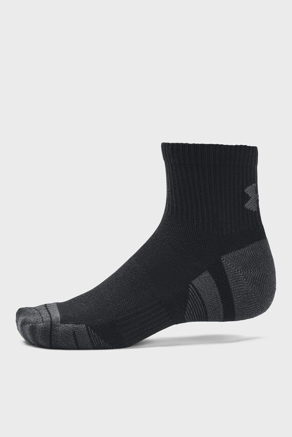 Черные носки (3 пары) UA Performance Tech 3pk Qtr