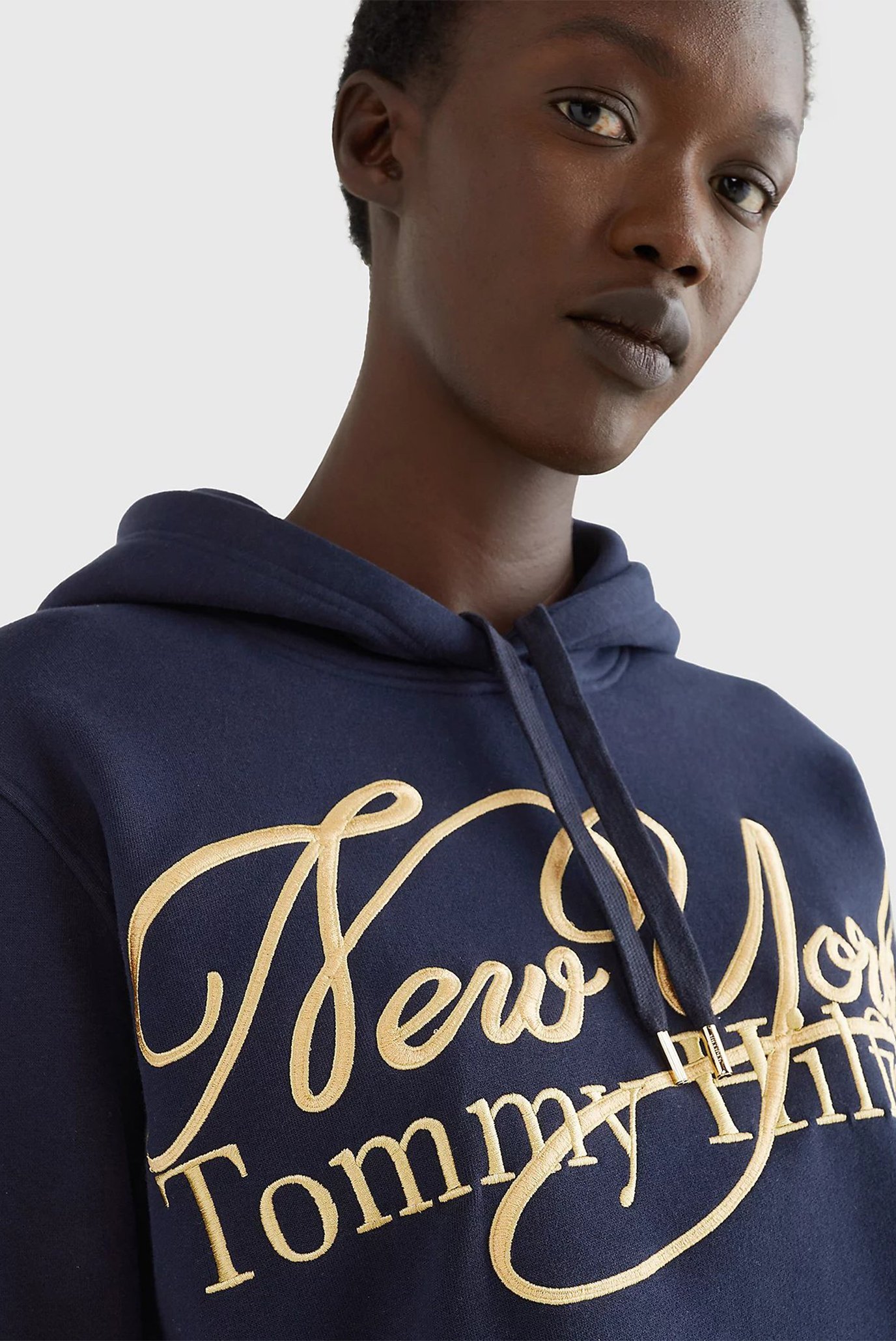 Женское темно-синее худи REG NY METALLIC 4