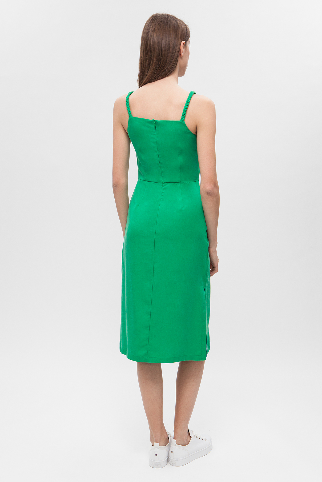 Женское зеленое платье 3