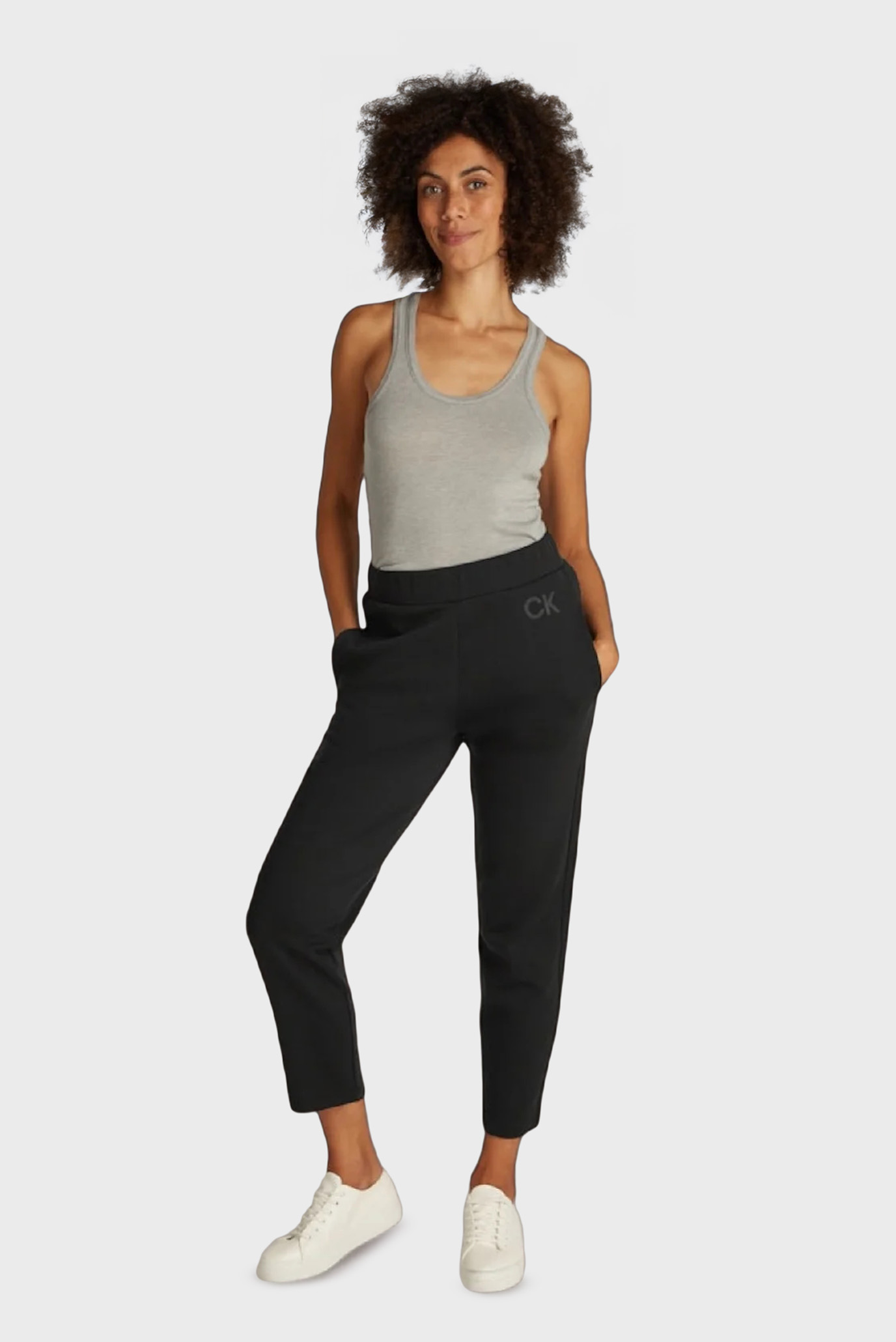 Женские черные спортивные брюки SATIN CK TAILORED SWEATPANT 4