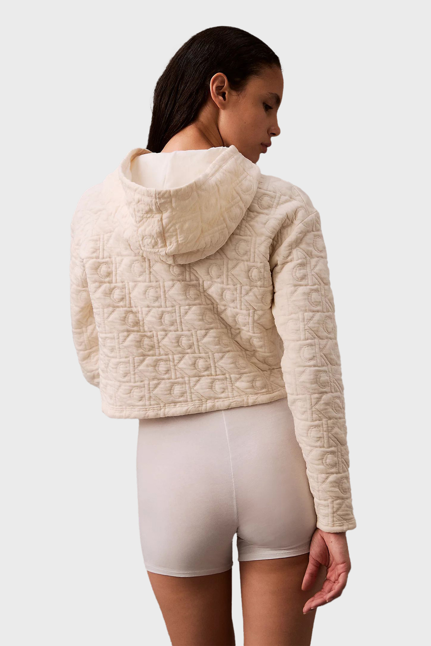 Женское белое худи с узором HOODIE 3