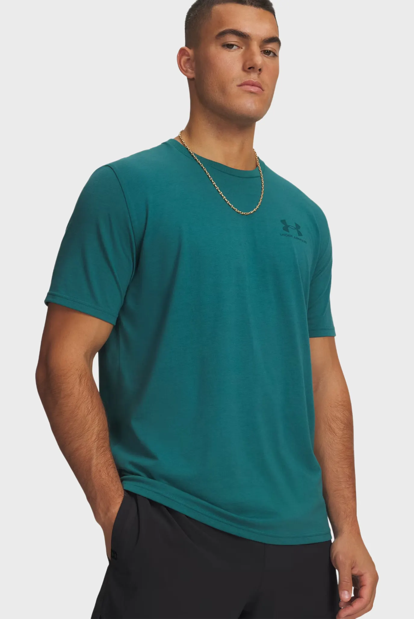 Футболка UA M SPORTSTYLE LC SS-GRN 1