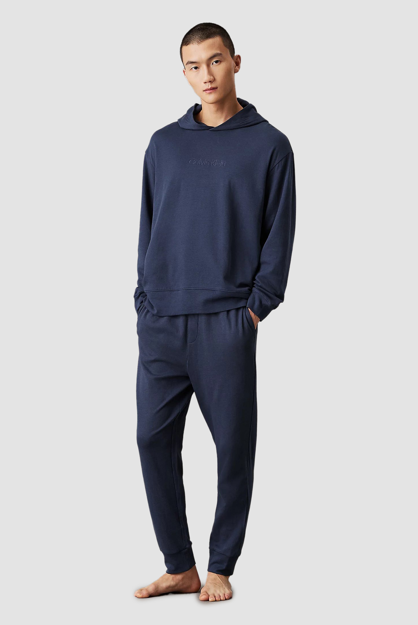 Мужское темно-синее худи 2