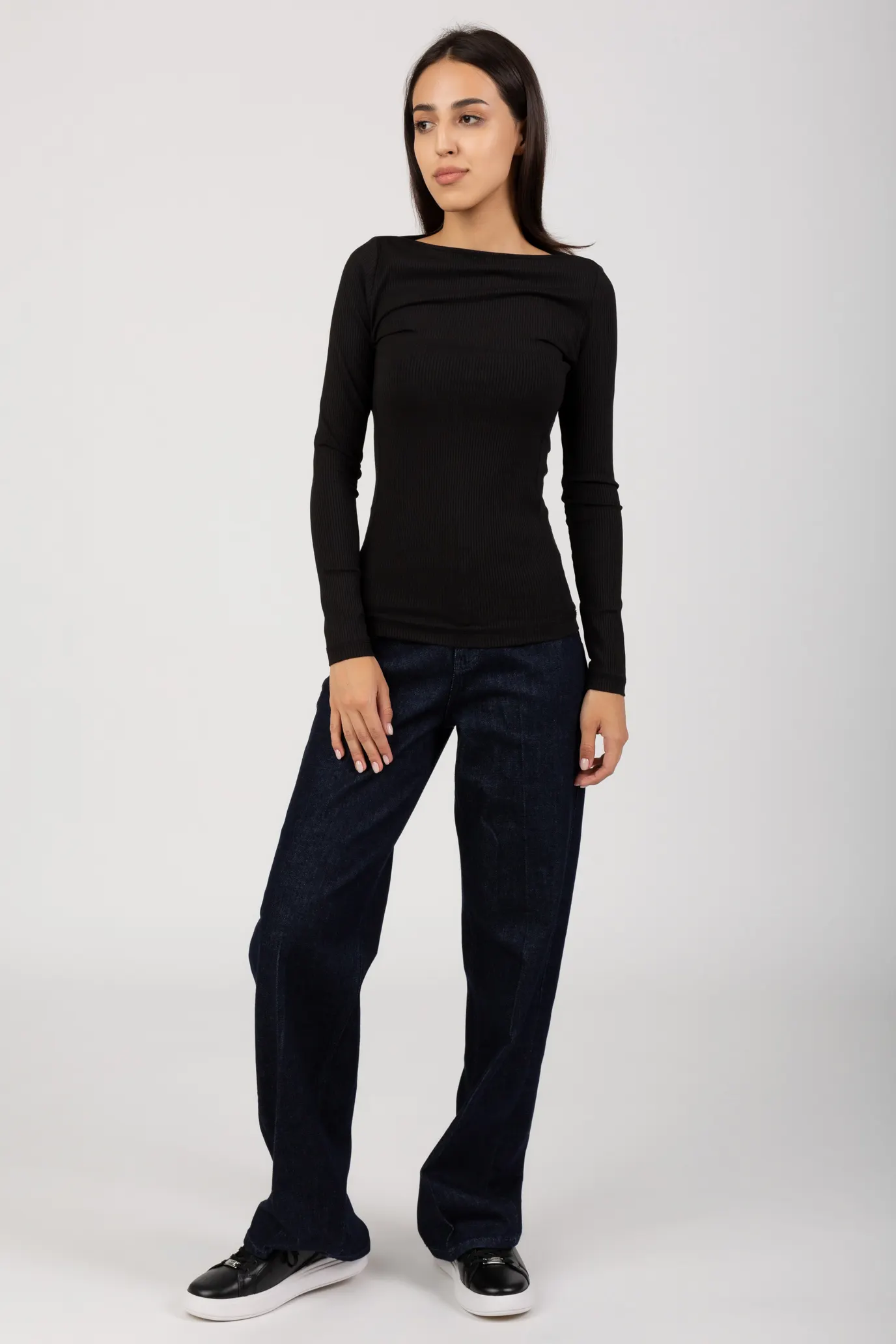 Лонгслив MODAL RIB RAZOR NECK JERSEY TOP 5