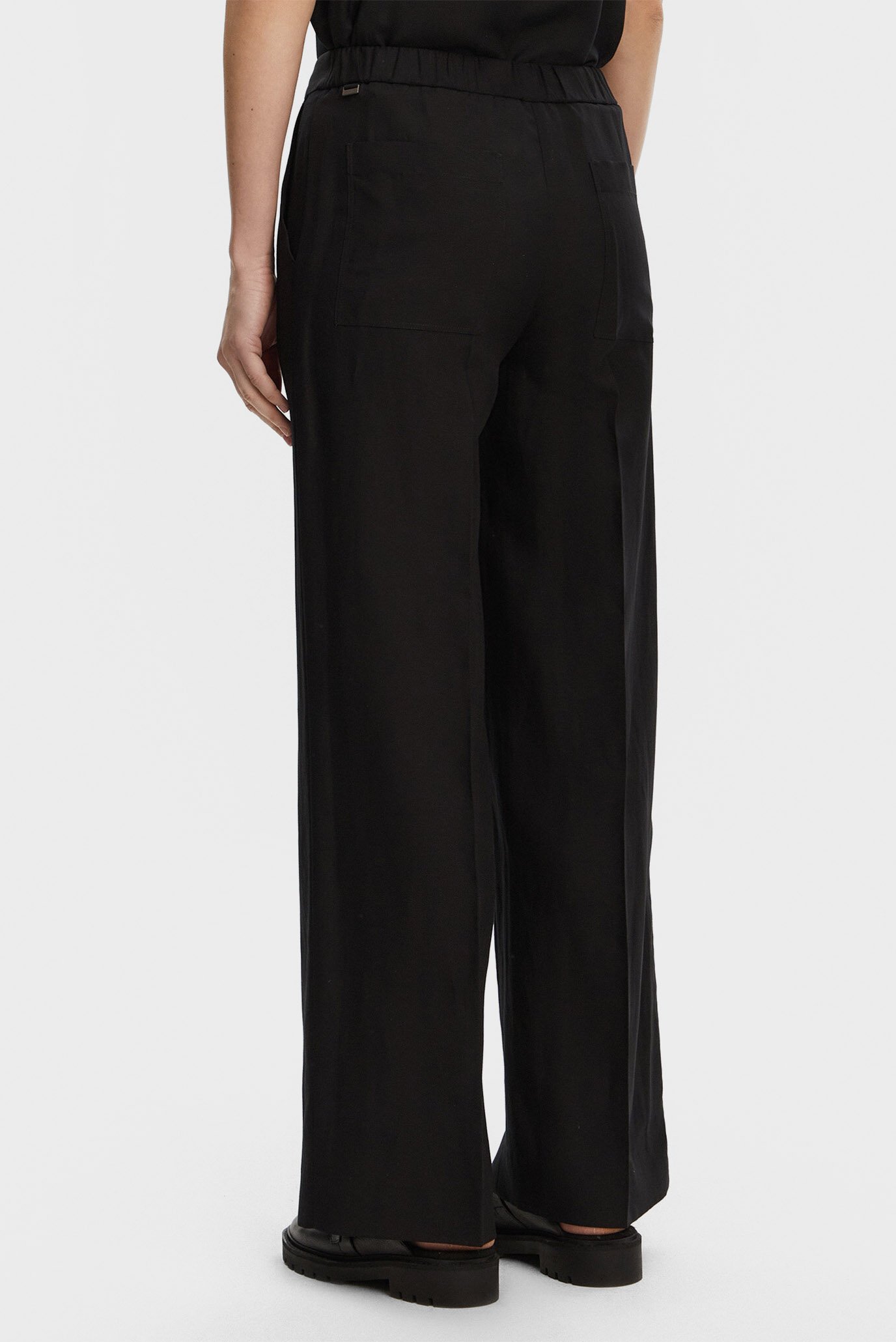 Женские черные брюки LINEN BLEND 3