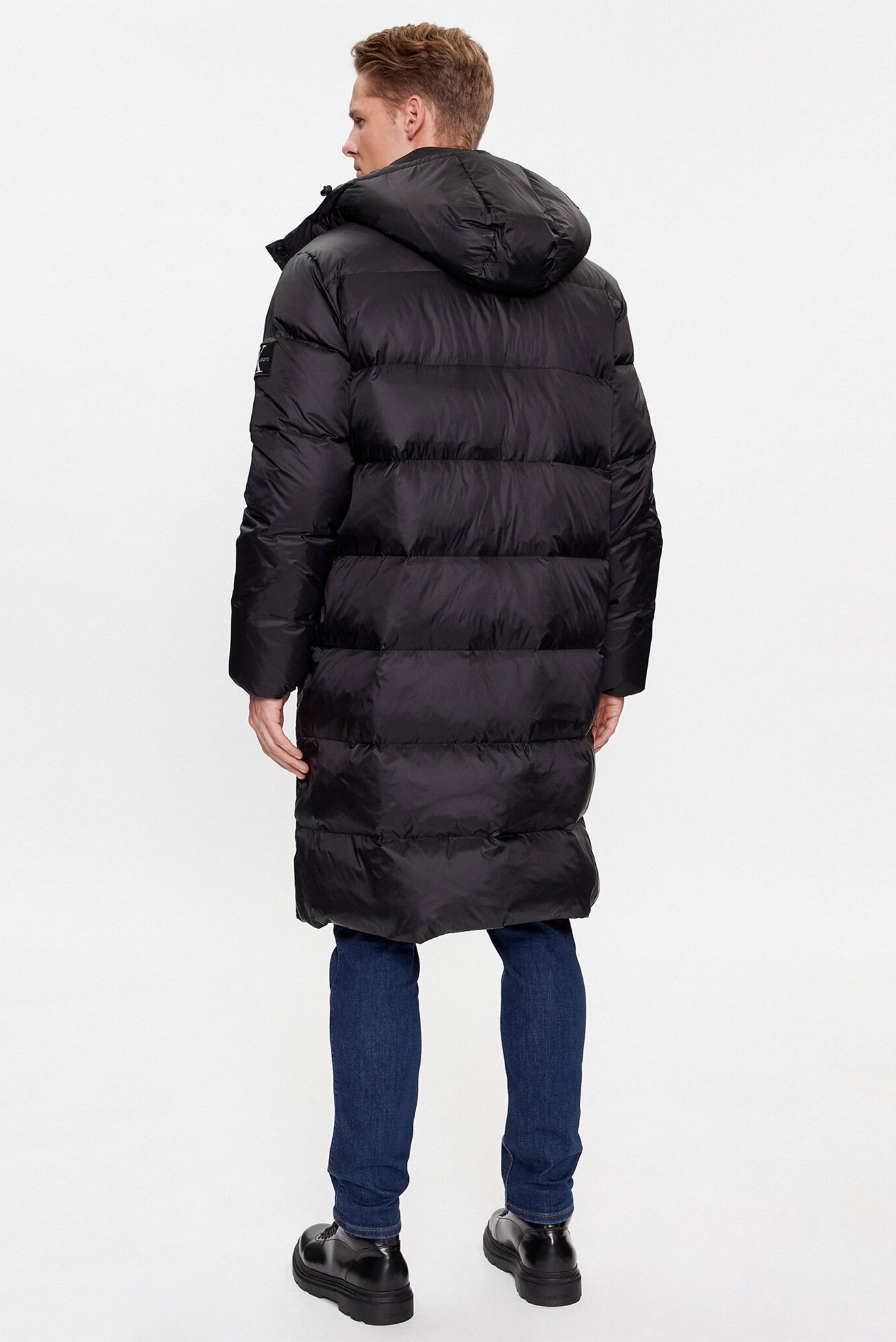 Мужской черный пуховик ESSENTIALS DOWN LONG PARKA 3