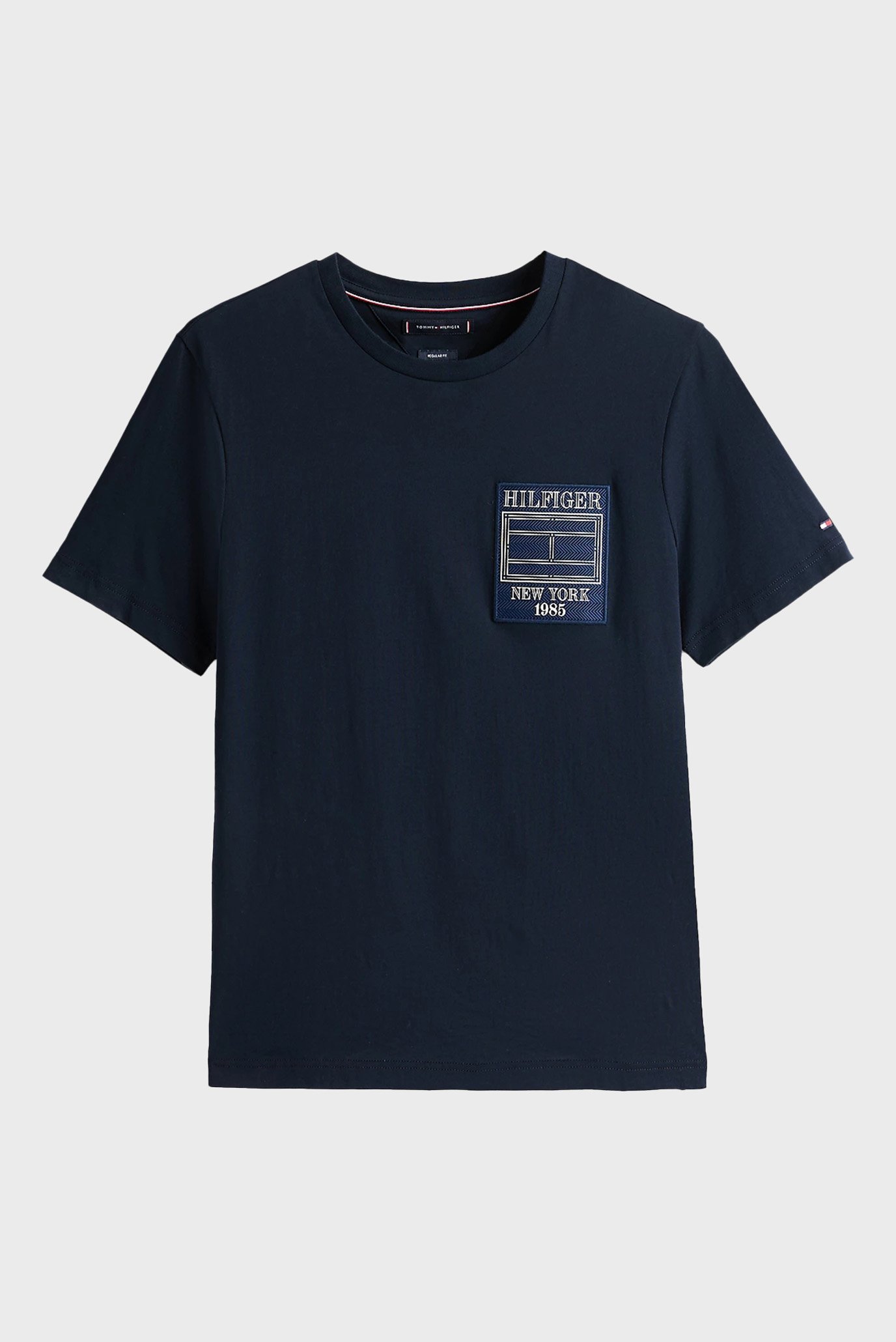Мужская темно-синяя футболка HILFIGER OUTLINE FLAGTommy Hilfiger Мужская темно-синяя футболка HILFIGER OUTLINE FLAG 5