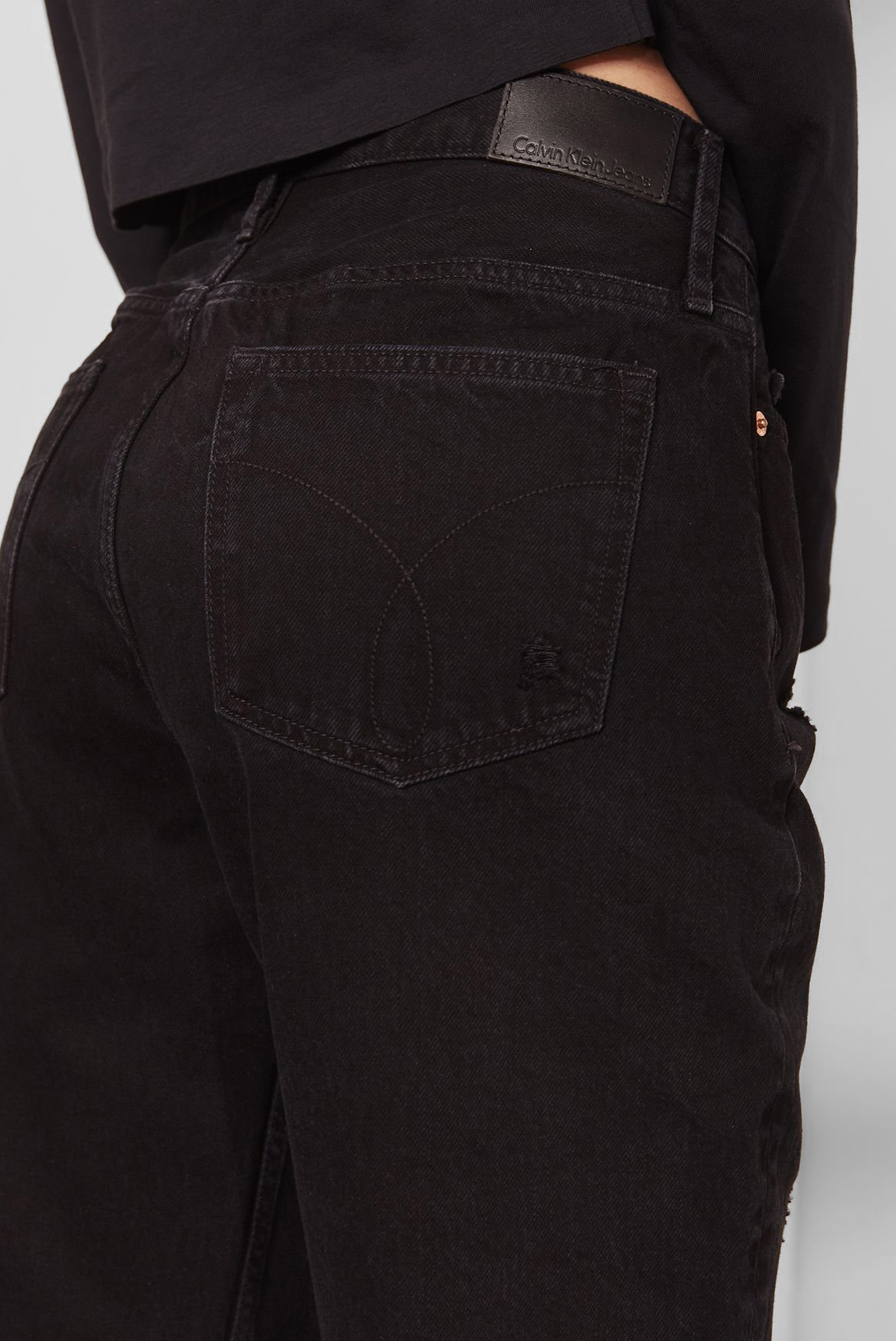 Джинсы HR Straight Ankle Raw-Hook BlackDSTR RGD Calvin Klein Jeans Джинсы HR Straight Ankle Raw-Hook BlackDSTR RGD 5