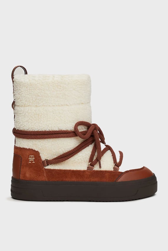 Ботинки LACE-UP FAUX SHEARLING SNOWBOOT