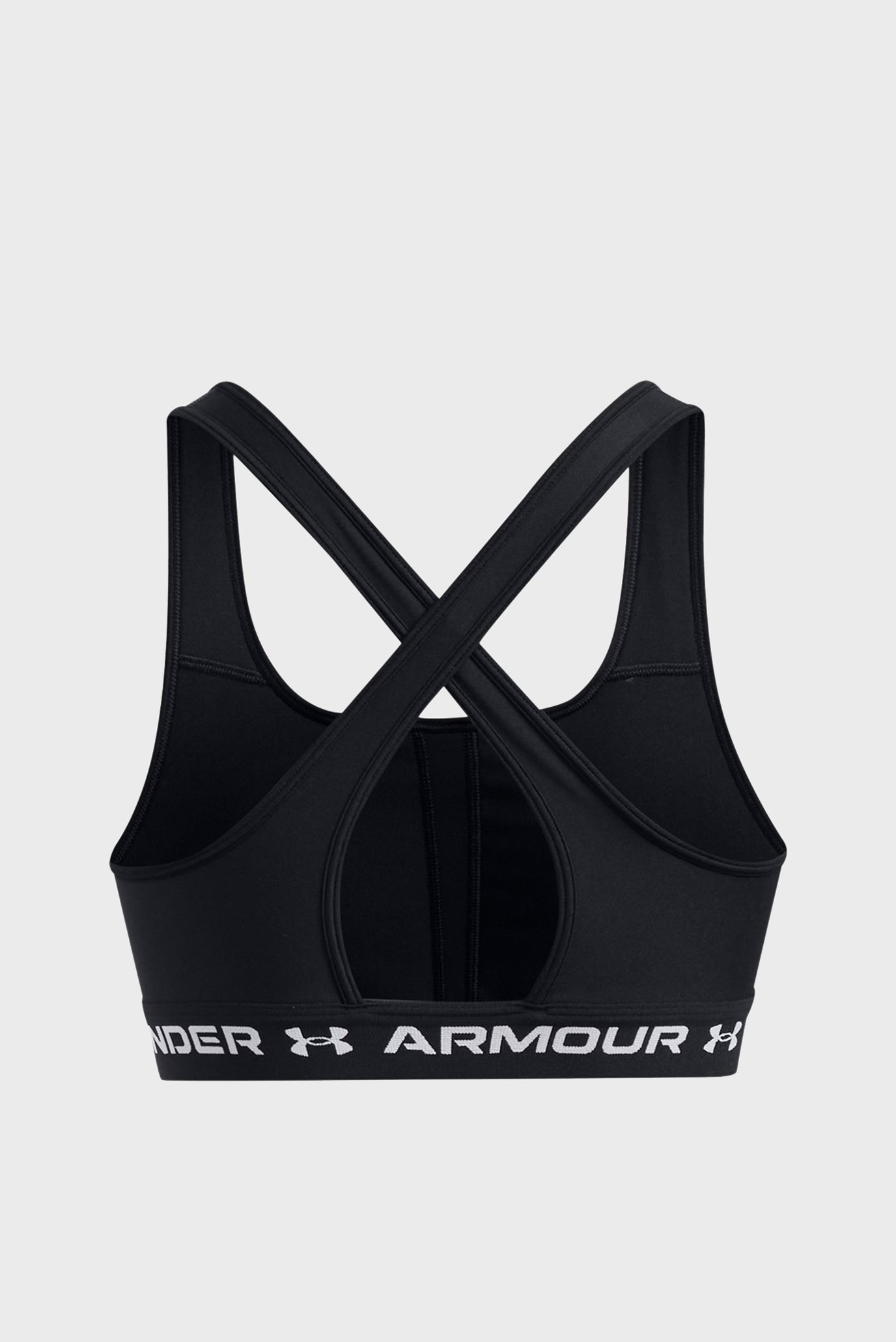 Женский черный топ UA Crossback Mid Bra 3