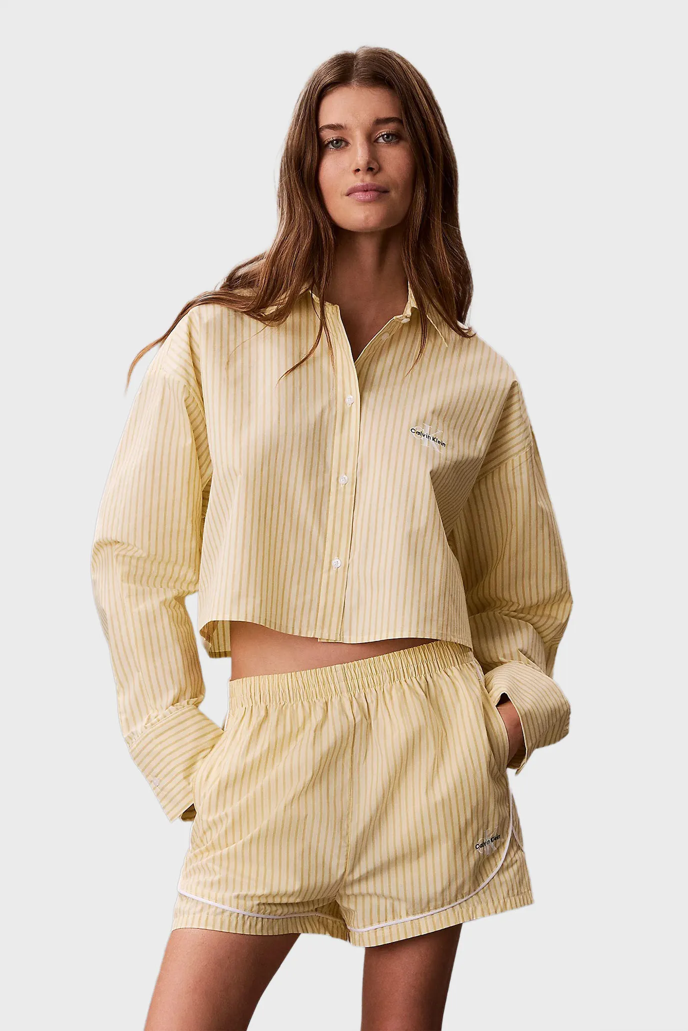 Ночная рубашка CK GRAPHIC CROPPED POPLIN SHIRT 1