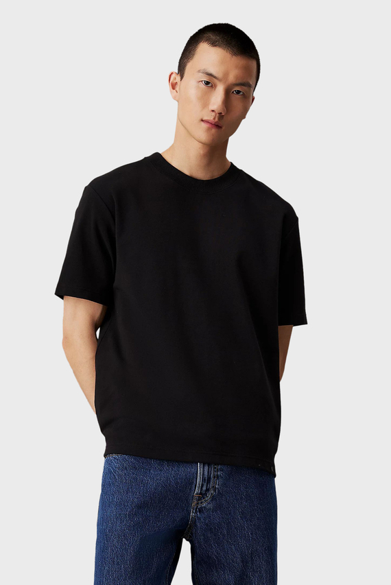 Мужская черная футболка INTERLOCK TEE